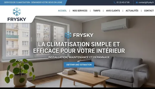Site Essoria pour un installateur de climatisation à Nice